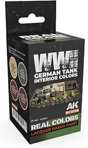 AK Real Colors Set RCS126 WWII German Tank Interior Colors (4x17ml)