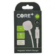 Core Magnetic Watch Charger 2W/1.5m Cable/Cradle For Apple Watch 1-9/SE White