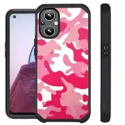 FUSION Case For OnePlus Nord N20 5G Hybrid Phone Cover CAMO PINK WHITE