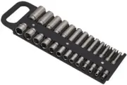 40130 1/4 Drive Black Magnetic Socket Holder for 26 Sockets