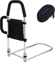 Bed Rails for Elderly Adults, Bed Assist Rails for Seniors with 2 Grab Bars & St
