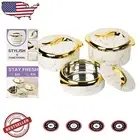 Chic Marble White Insulated Casserole Set - Classic Style for Entertaining