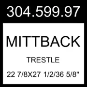 IKEA MITTBACK Trestle Birch 22 7/8x27 1/2/36 5/8" 304.599.97