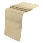 2Pcs Burlap Table Runner, 12" x 120" Linen Natural Dining Placemat Rolls, Khaki