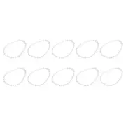 4.72" Ball Bead Chains with Connectors for Key Chains DIY Crafts, 24Pcs White