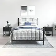 Bedside Tables 2 pcs Black 34x35.5x45 cm Engineered Wood Bedroom Storage
