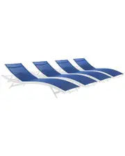 Modway Glimpse Set of 4 Outdoor Patio Mesh Chaise Loungers