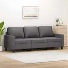 3-Seater Sofa Lounge Couch Futon Accent Chair Modern Faux Leather Grey 180cm