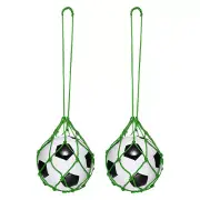 2Pcs Solo Soccer Training Ball Net Fits Ball Size 3 4 5, Green