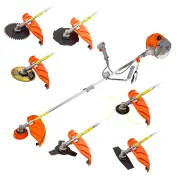 MTM 62cc 7in1 Brush Cutter Garden Multi-Tool , Pole Hedge & Line Trimmer, Bullhorn Handle, 12" Tree Trimming Pruning