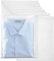 LOLYSIC 100 Pcs Frosted Zip Lock Bags for Clothes, 25x35CM Reusable Plastic Travel Storage Ziplock Bags Suitcase Hospital Bag Organiser Pouches Ziplock Bags for Travel Clothing Shoes Cosmetics