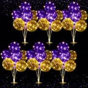 Junkin 6 Set Balloons Centerpieces for Table with LED String Light 60 Pcs Balloo
