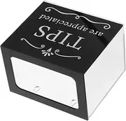 GETAJGHSD Box Suggestion Box Raffle Prizes Tips and Trysts Coin Bucket Tip Jar Lock Coin Jar Accountant Decor Accounting Office Decor Pen Cup Holder for Desk Tip Jar with LED Light Tip Jars