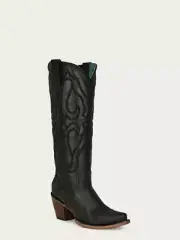 Corral Black Tall Top Snip Toe - Boot Ladies - Z5075