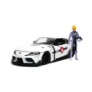 Jada Toys 1:24 Scale Robotech Roy Fokker Toyota Supra 2020 Diecast Model Car White