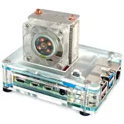 C4Labs Zebra Ice Cube Case Kit-for Raspberry Pi 3B+ or 4B and Ice Tower Cooler