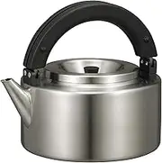 CBJAPAN Stainless Steel Kettle, Induction Compatible, 0.4 gal (1.7 L), Flat Kettle, with Tea Strainer, Copan