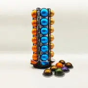 Nespresso Vertuo Coffee Pod Holder – Rotating Metal Stand | Holds 35 Pods