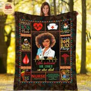 She Believed She Could So She Did Black Nurse Blanket cute mom gift