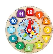 Shape Color Sorting Clock, Shape Matching Puzzle, Early Educational Learning Activity, Kindergarten Toy for Boys Girls Ages 3+