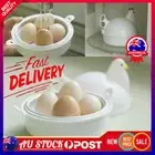 Microwave Safety Egg Boiler Steamer Poach Breakfast Boiled 4 Eggs Cooker KitchKU