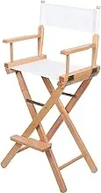 46" Tall Director Chair Folding Makeup Artist Chair,Wooden Frame Professional Makeup Artist Chair for Clients,Portable High Back Director Makeup Chair