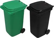 FUNOMOCYA Mini Trash Can Pen Holder Swing Bin Small Bin for Office Round Countertop Waste Basket Organizing Tool
