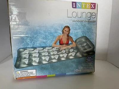 Intex 18 Pocket Sun Tanner Adult Size Inflatable Pool Lounge Float2012