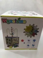 Wooden bead activity cube brand new unopened box