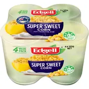 Edgell Australian Super Sweet Corn Kernels Multipack Snacks 125g x 4 pack
