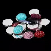 200 Mixed Color Resin Round Flatback Dotted Rhinestone Gems 8mm(0.31")