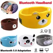 Kids Bluetooth Headband Headphone Wireless Sleeping Music Headwear Eye Mask Cute