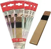 6 Pieces Fine Glass Paper Edge Sharpener Lead Sharpener for Leads, Crayons, Chalk, Charcoal, Compass, Pencil, Paper, Glass, Scraper, Glass Paper Blades, Sharpener