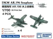 BUNKER WS70207 1/700 DKM AR.196 Seaplane 3D Print Set 4pcs