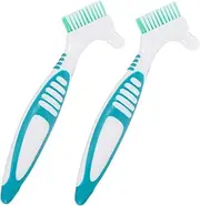 FIXOSHEE 2pcs Multi Functional Turtle Shell Cleaning Brush Double Sided Design for Aquatic Mud Removal Durable Handle Ergonomic Grip for Fish Tanks and Tortoise Care