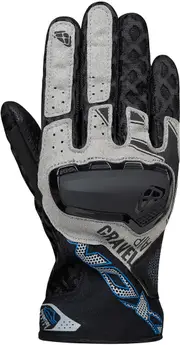 Ixon Gravel Air Motorcycle Gloves, black-grey-blue, Size 3XL for Men Black Grey Blue