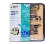 Mont Marte Signature Paint Brush Set - Artist Brushes In Easel Wallet 17pc