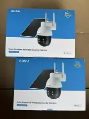 Solar Security Camera Wireless Outdoor System 2K Solar Powered 2 Pack