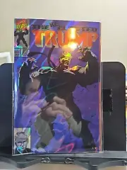 Ultra RARE 1/1 Holofoil LAVA Donald Trump HULK 377 Homage BLUE COMIC