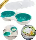 Microwave Egg Poacher – Double Cup Cooker for Steamed Poached Eggs, BPA Free