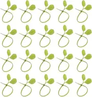 Green Tie 100pcs Cable Tie Plant Locks Rings Green Vine Ties Tree Stake Supports Cord Ties for Electrical Cords Tie Wraps Plants Simulation Leaves Ties Lace up Nylon Lock