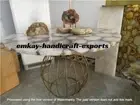 Natural White Salt Agate Coffee Table Top, Agate Stone Round Hallway Furniture