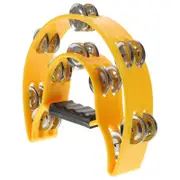 Large Hand Bell Double Row Design For Festivals Percussion Lovers Iron Sheet Abs Material 26X21X4 3Cm 1Set Yellow 26X21X4.3CM