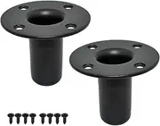Speaker Stand Top Hat 4.13"x3.29",Metal Speaker Cabinet Pole Mount,PA/DJ Tripod Speaker Stand Mounts Adapters 105X85mm (2 Packs Black)