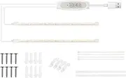 Oimzzr Plant Grow Light Strips for Indoor Pl Red & 3000K Sunlike Grow Lamp for Hydroponics Succulent Supplement Light 4 Dimmable Levels with 24-Hour Cycle Timing USB Plug and Red & Warm 30cm 2 Strips