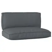 2 Piece Pallet Cushion Set Anthracite Oxford Fabric vidaXL