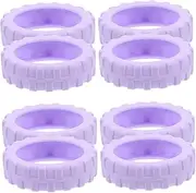 Totority 8pcs Thickened Silicone Suitcase Wheel Protectors Luggage Wheel Floor Covers Noise Reduction Antislip Pad for Suitcase
