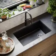Karran Undermount Kitchen Sink Heat Resistant Single Bowl Matte Quartz Black
