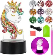 Girls Toy for 4 5 6 7 8 Year Old Kids Boy Girls Gift, Diamond Painting Kits for 5-9 Years Old Boy Girls 3D Diamond Art and Craft Kits Age 5-8 Girls Birthday Gift Unicorn Toy for 4-7 Year Old Girl