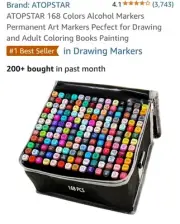 168 Color Dual Tipped Sketch Art Marker Set Double- Multicolor